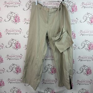 Buffalo David Bitton capri fits into small bag beige tan Wide-Leg Cargo Capris